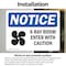 Signmission X-Ray Room Enter With Caution Sign With Symbol, 14 in W x Rectangle, Vinyl Decal OS-2PACK-NS-D-1014-L-19083 - alternate 5